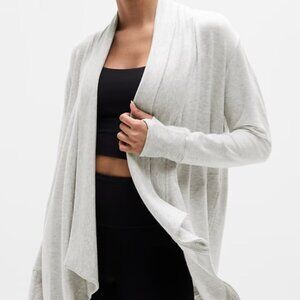 Athleta Pranayama Restore Wrap Light Grey Heather Small